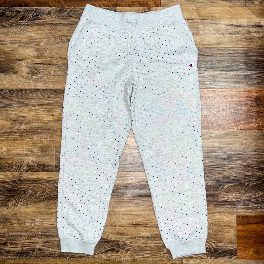 Champion Girls 2-Piece Multi-Color Polka Dot Hoodie and Sweatpants Set, Size XL - Picture 9 of 15
